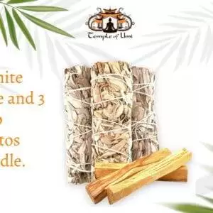 Three white sage and three Palo Santos bundle.